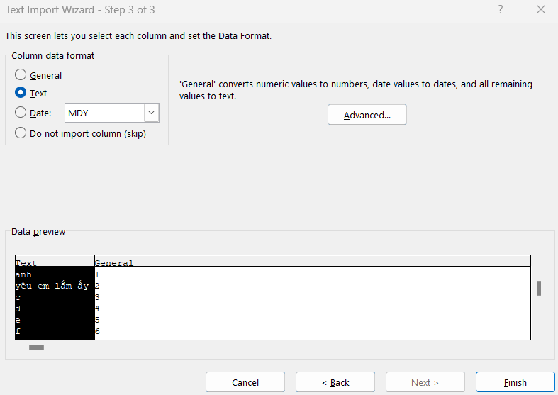 nạp file csv vào excel_b3