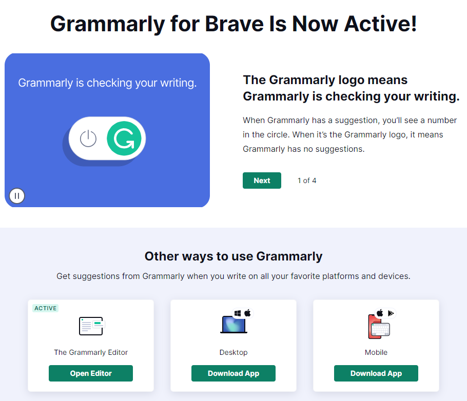 Cách đăng ký và cài đặt Grammarly tiện ích grammarly