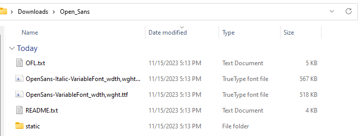 Cách cài đặt font Open Sans