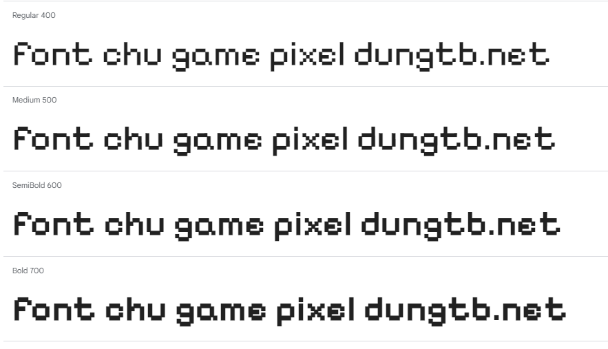 font chu game pixel