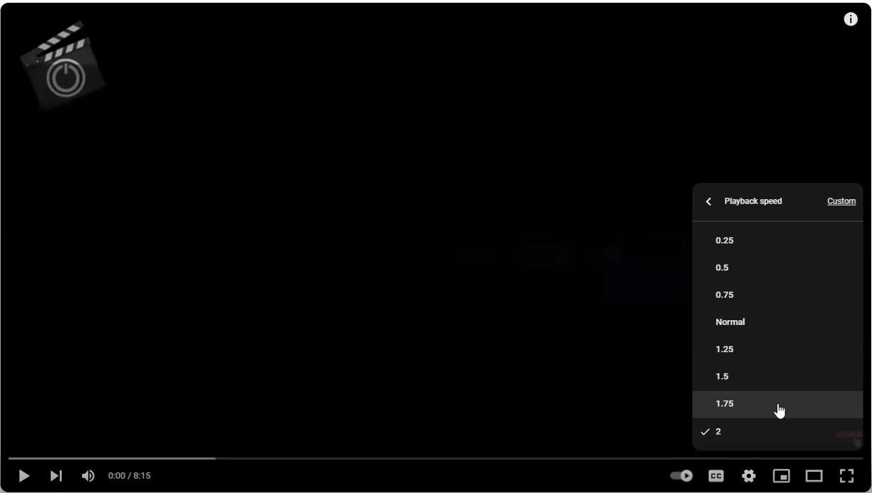 Tăng Tốc Độ Phát YouTube được tích hợp sẵn_ tùy chọn tốc độ