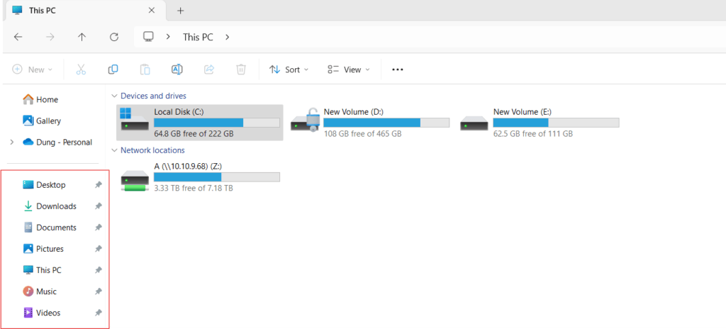 tim thu muc Downloads Desktop Video